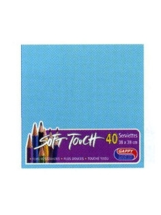 Serviette soft touch turquoise (40pcs)