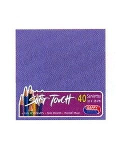Serviette soft touch violette (40pcs)
