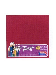 Serviette soft touch bordeaux (40pcs)