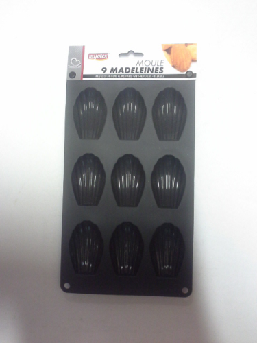 Moule silicone 9 madeleines Gris