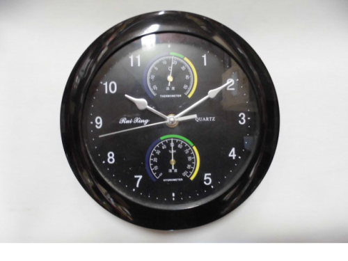 Horloge 22cm , thermomètre, hygromètre