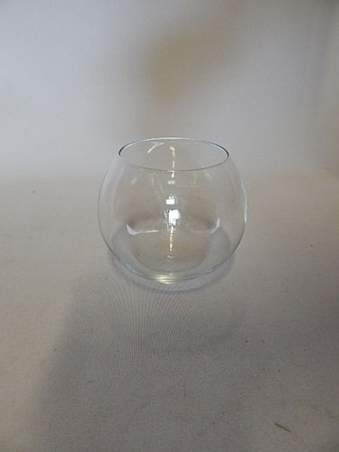 Vase en verre , diamètre 10cm