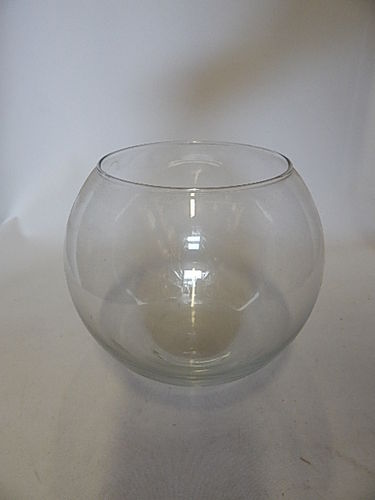 Vase en verre , diamètre 18cm